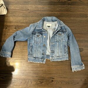 Current/Elliott cropped denim jacket * size 1 (small) * 100% cotton